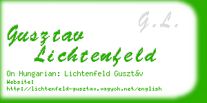 gusztav lichtenfeld business card